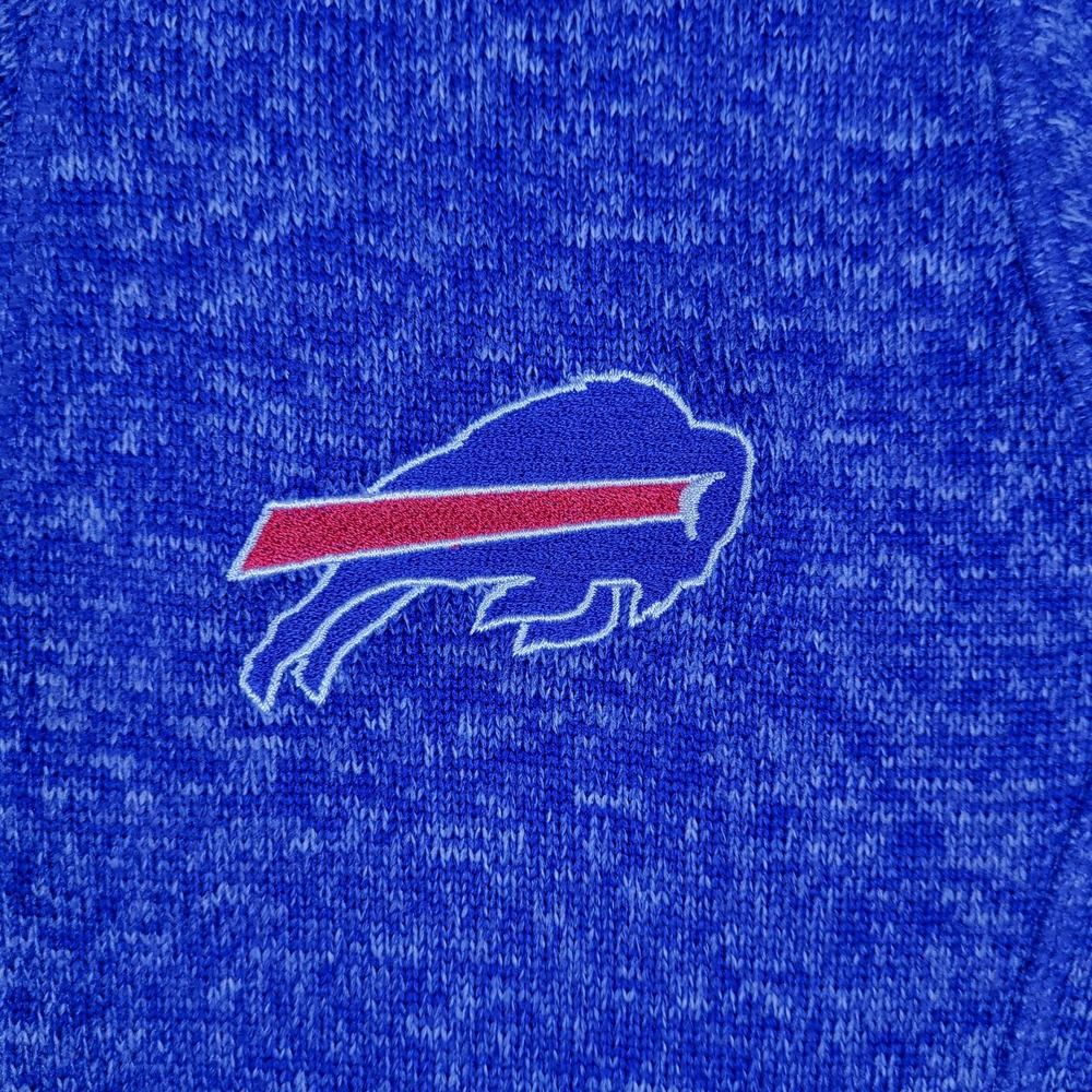 Buffalo Bills Antigua Women's 1/4 Zip Long Sleeve Size SHeather Royal Blue - Picture 5 of 10
